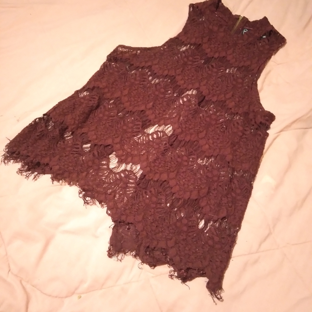 Lace Like Cover Up Top